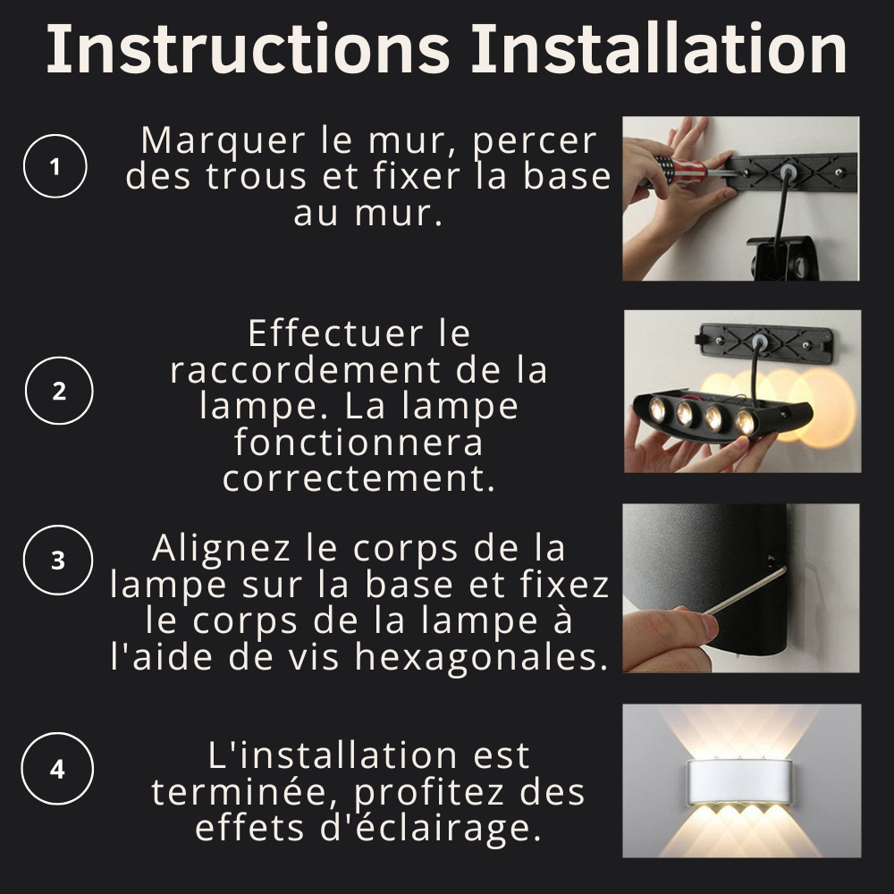 LUMINAIRE EXTERIEUR | LUMINA PRESTIGE™: LAMPES MURALES BLANCHES