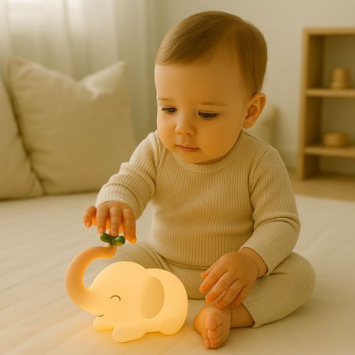 veilleuse bebe elephant promesse serenite salon