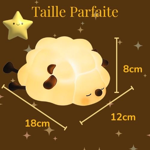 veilleuse bebe rechargeable usb taille mouton