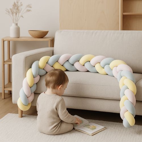Tresse de lit bebe fait main bebe salon