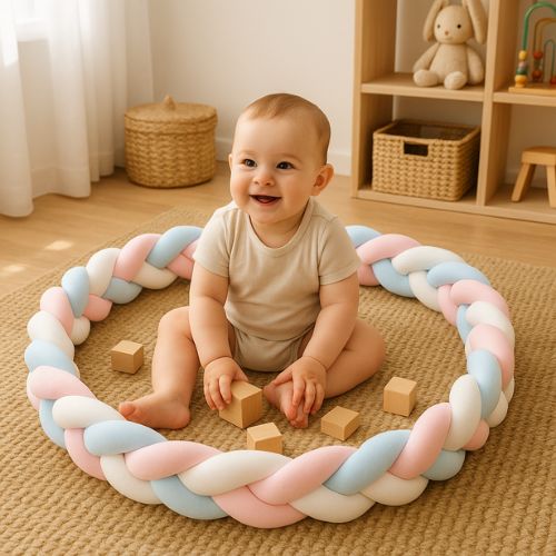 Tresse de lit bebe paisible jeu au sol