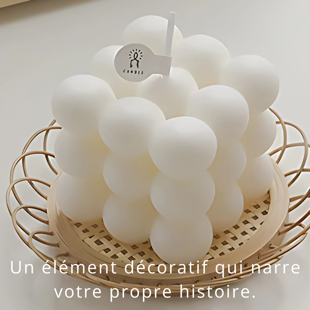bougie chaleureuse blanc