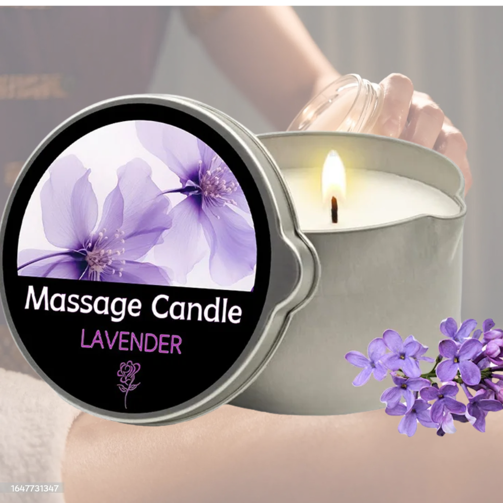 bougie de massage flamme lavande