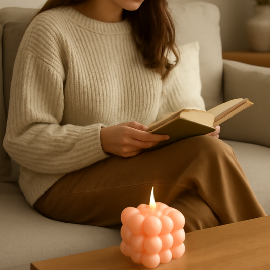 bougie objet decoratif lecture