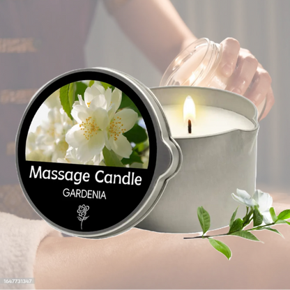 bougie de massage antistress gardénia