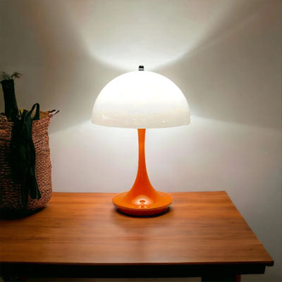 lampe champignon detail abat-jour verre