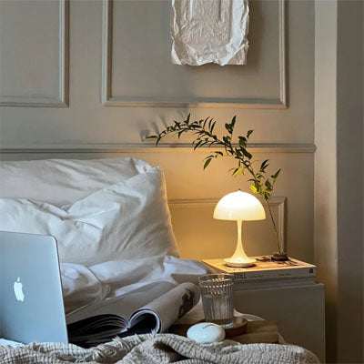 lampe champignon variantes orange blanc
