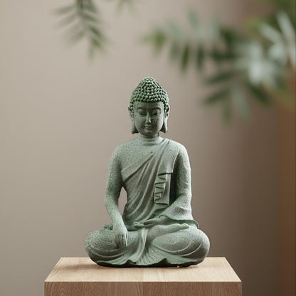 statue bouddha console salon zen