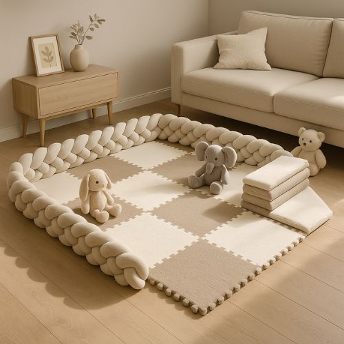 tapis de motricite bebe puzzle transforme espace ludique