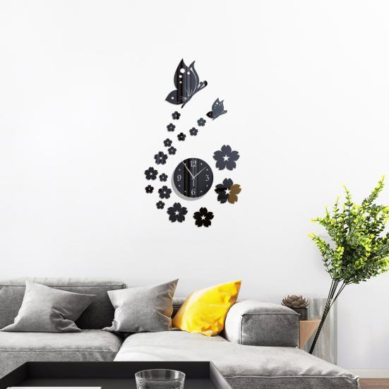 Stickers Muraux - CrystalButterflyClocks™- Noir