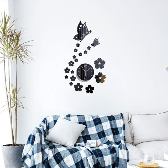 Stickers Muraux - CrystalButterflyClocks™- Noir