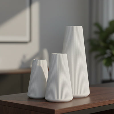 vase ceramique blanc vue face