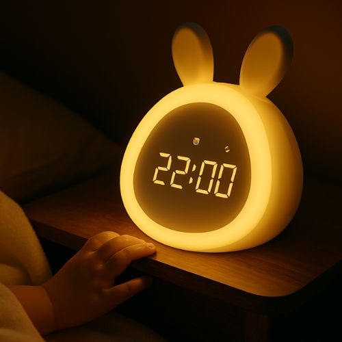 veilleuse reveil lapin apprentissage ludique responsabilite