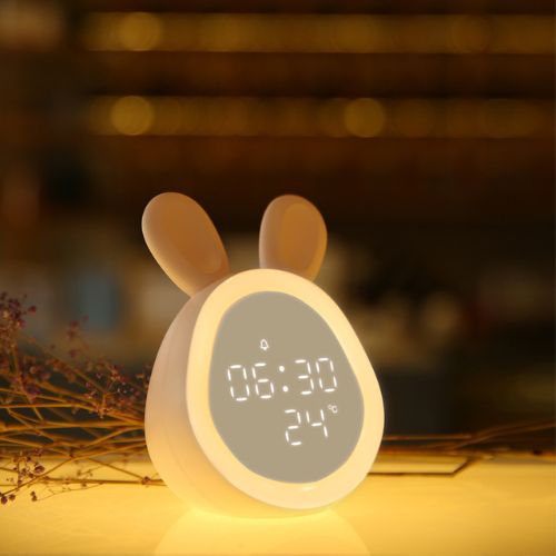veilleuse reveil lapin design adorable texture douce
