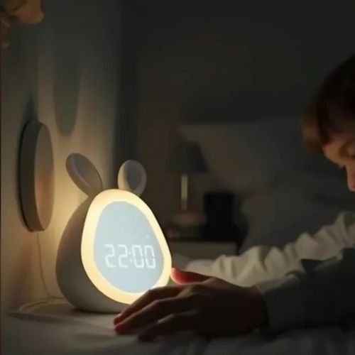 veilleuse reveil lapin nuits paisibles sommeil profond